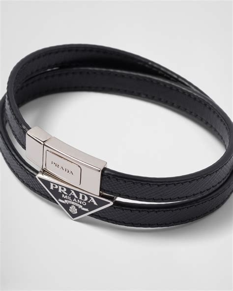 prada leather wrap bracelet|prada bracelet women's.